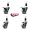 Service Caster 3'' Semi Steel Swivel 1-3/8'' Expanding Stem Caster Set 2 Total Lock Brakes, 4PK SCC-EXTTL20S315-SSR-2-S-2-138 - alternate 5